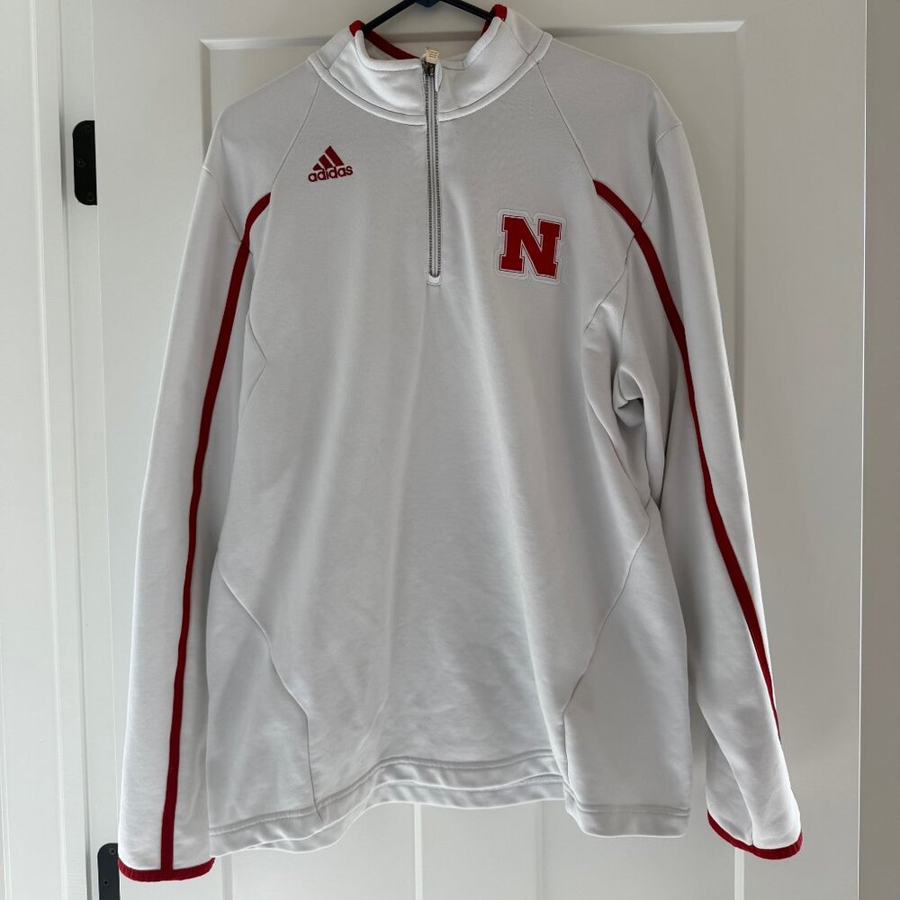 Nebraska Huskers Adidas Climalite 1/4 Zip Pullover